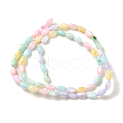 Rainbow Color Dyed Natural Freshwater Shell Beads Strands SHEL-G018-02H-1
