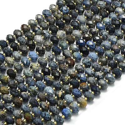 Natural Dumortierite Beads Strands G-P573-A47-01-1