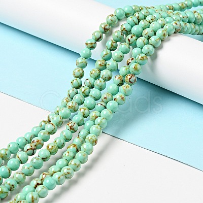 Synthetic Turquoise Beads Strands LS-TURQ-H038-6mm-XXS10-1