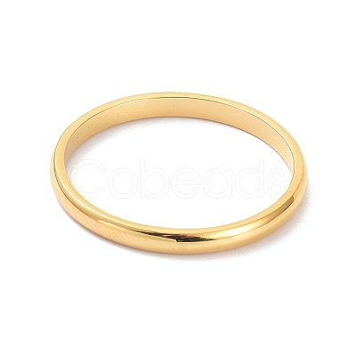 2mm Polished Plain Dome Finger Ring for Girl Women RJEW-C012-05F-G-1