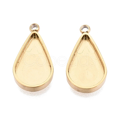 304 Stainless Steel Pendant Cabochon Component STAS-Q113-23B-G-1