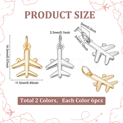 12Pcs 2 Colors Brass Charms KK-ME0001-48-1
