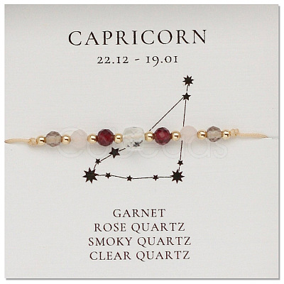 Natural Gemstone Constellation Beaded Bracelets NR2952-5-1