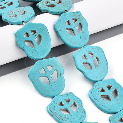 Dyed Synthetic Turquoise Beads Strands TURQ-T004-10-1