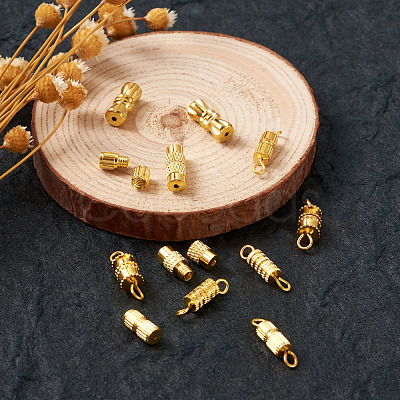 PandaHall Jewelry Brass Screw Clasps KK-PJ0001-03G-1