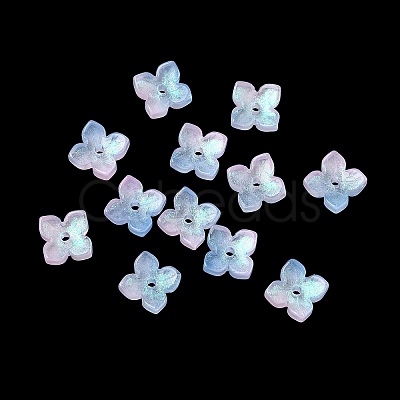 Dyed & Heated Glass Bead Caps GLAA-Z019-01B-1