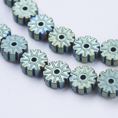 Electroplate Non-magnetic Synthetic Hematite Beads Strands G-J383-6x2mm-A04-F-1