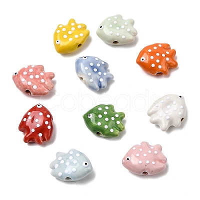 Handmade Porcelain Beads X-PORC-K010-06-1