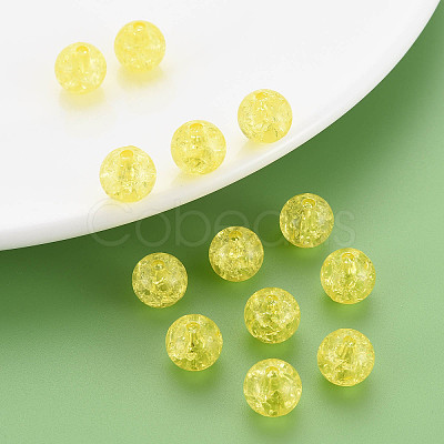 Transparent Crackle Acrylic Beads LS-MACR-S373-66C-N16-1