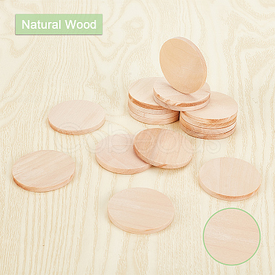 Undyed Wood Cabochons WOOD-WH0026-06B-1