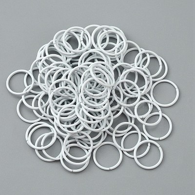 100Pcs Baking Paint Zinc Alloy Open Jump Rings FIND-WH0032-85B-03-1