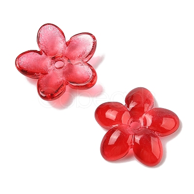 Transparent Spray Paint Glass Beads GLAA-Z011-07J-1