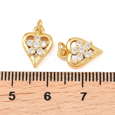 Brass Micro Pave Cubic Zirconia Pendants KK-F927-12B-G-1