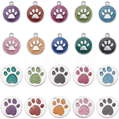 40Pcs 20 Styles Enamel Pendants ENAM-SP0001-01-1
