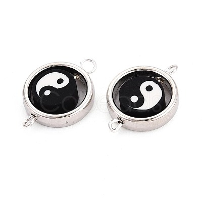 Polymer Clay Beads with CCB Plastic Frame Connector Charms CLAY-T022-35M-01B-1