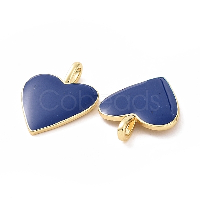 Brass Enamel Pendants KK-P204-14G-D-1