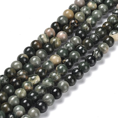Natural Wood Lace Stone Wooden Jasper Beads Strands G-P497-02B-01-1