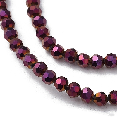 Electroplate Glass Beads Strands EGLA-K015-10B-1