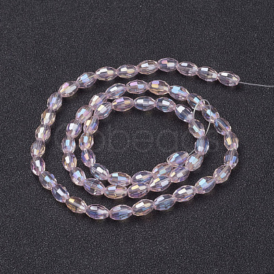 Electroplate Glass Beads Strands GC885Y-6-1