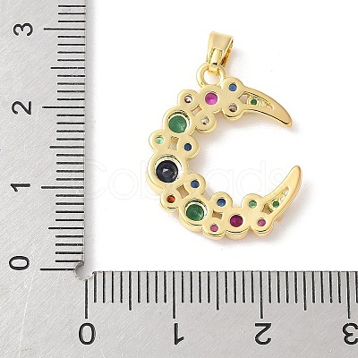 Brass Micro Pave Cubic Zirconia Pendants KK-K403-02G-01-1