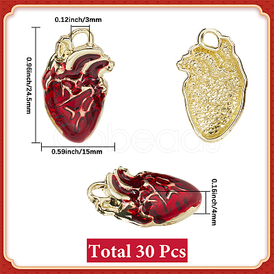 30Pcs Rack Plating Alloy Enamel Pendants FIND-SC0015-12B-1