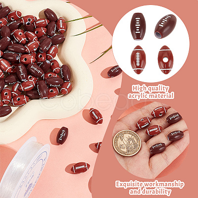 4Bags 2 Styles Opaque Acrylic European Large Hole Beads SACR-HY0001-09-1