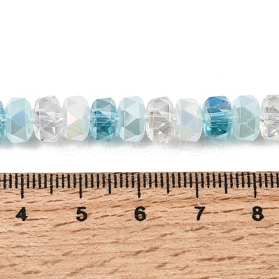 Ombre Effect Electroplate Glass Beads EGLA-F168-01-1