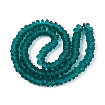 Handmade Frosted Lampwork Beads Strands LAMP-T007-10F-1