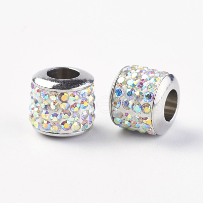 304 Stainless Steel European Beads STAS-E142-05P-1