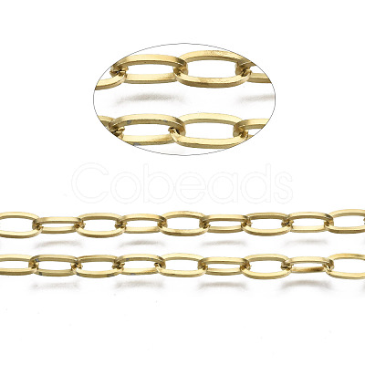 304 Stainless Steel Paperclip Chains STAS-R115-02B-1