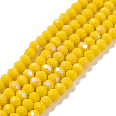 Electroplate Opaque Solid Color Glass Beads Strands LS-EGLA-A044-P2mm-L04-1