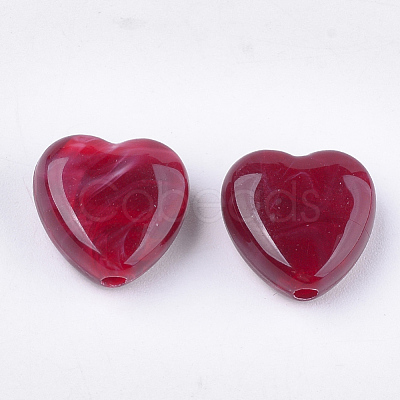 Acrylic Beads X-OACR-T011-38-1