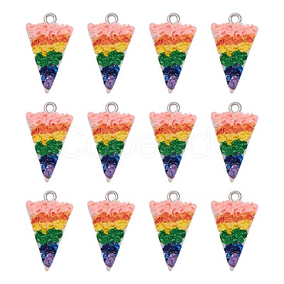 Opaque Resin Pendants RESI-CJ0002-39-1