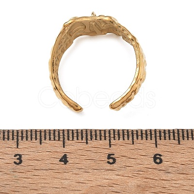 Textured 304 Stainless Steel Finger Rings Components SA-CBA45D5-22G-1