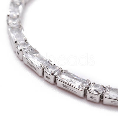 Cubic Zirconia Classic Tennis Bracelets for Girl Women BJEW-F417-06P-RS-1