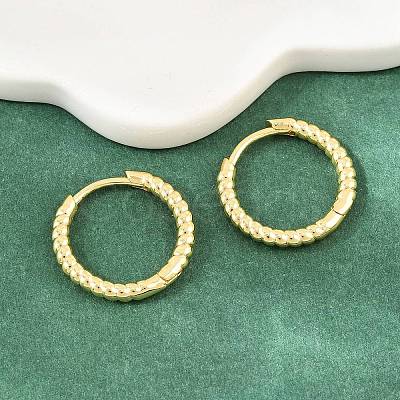 Brass Huggie Hoop Earrings KK-CBA8324-18A-G-1