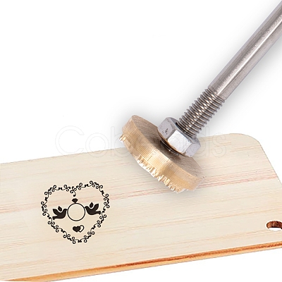 Stamping Embossing Soldering Brass with Stamp AJEW-WH0113-15-137-1