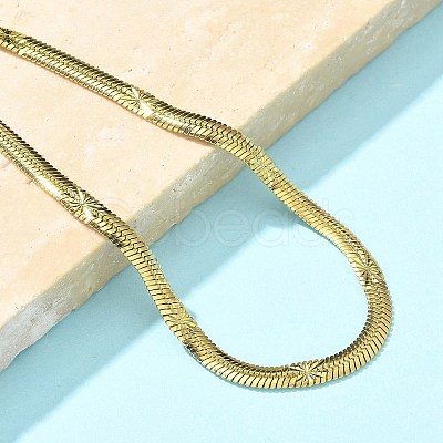 304 Stainless Steel Herringbone Chain Bracelets for Women BJEW-U019-04G-06-1
