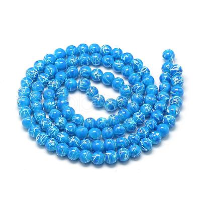 Drawbench Glass Beads Strands DGLA-S115-6mm-L11-1