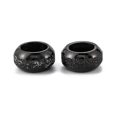 Frosted 201 Stainless Steel European Beads LS-STAS-B020-13EB-1
