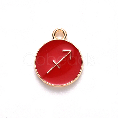 Alloy Enamel Pendants X-ENAM-S124-01A-07F-1