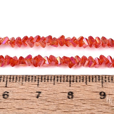 Electroplate Transparent Glass Beads Strands EGLA-Q139-01A-A11-1