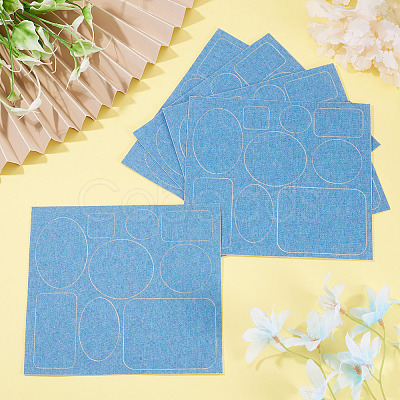 5 Sheets Denim Self-adhesive Patches PATC-TA0001-61B-1