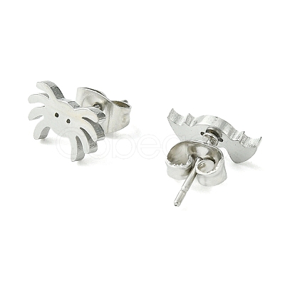 Non-Tarnish Cute Little Animal Theme 304 Stainless Steel Stud Earrings EJEW-B041-04F-P-1
