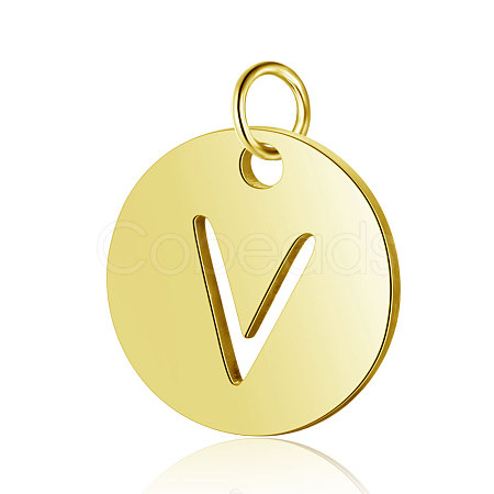304 Stainless Steel Charms Ion Plating(IP) A-STAS-S105-T514G-V-1