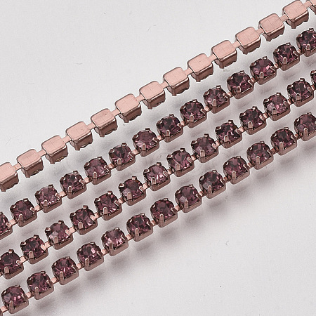 Electrophoresis Iron Rhinestone Strass Chains CHC-Q009-SS6.5-B08-1
