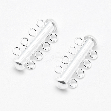 Sterling Silver Slide Lock Clasps STER-K035-03-1