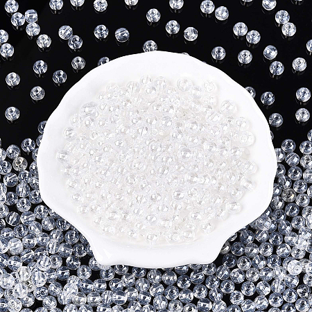 500Pcs Transparent Glass Seed Beads SEED-PA0001-08A-1