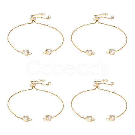 Rack Plating Adjustable Brass Slider Bracelets YS-TAC0001-13G-1