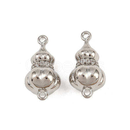 Brass Micro Pave Cubic Zirconia Screw Clasps KK-C136-03P-1